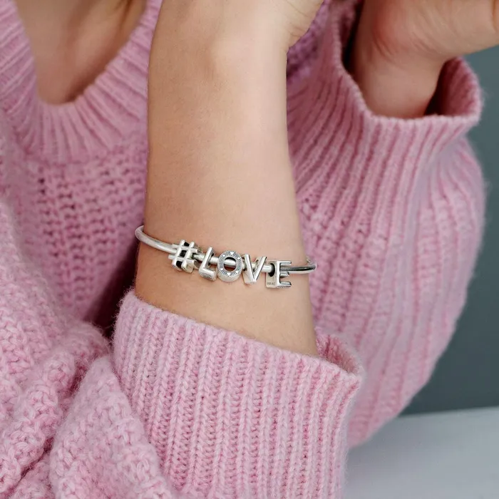 1 Bracelet2 Charms 99 Women Pandora Letter E Alphabet Charm
