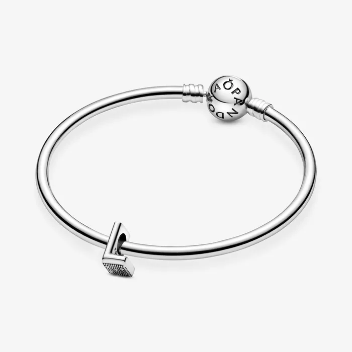 1 Bracelet2 Charms 99 Women Pandora Letter L Alphabet Charm