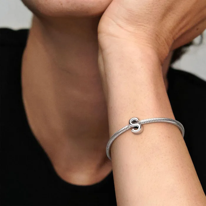 1 Bracelet2 Charms 99 Women Pandora Letter S Alphabet Charm