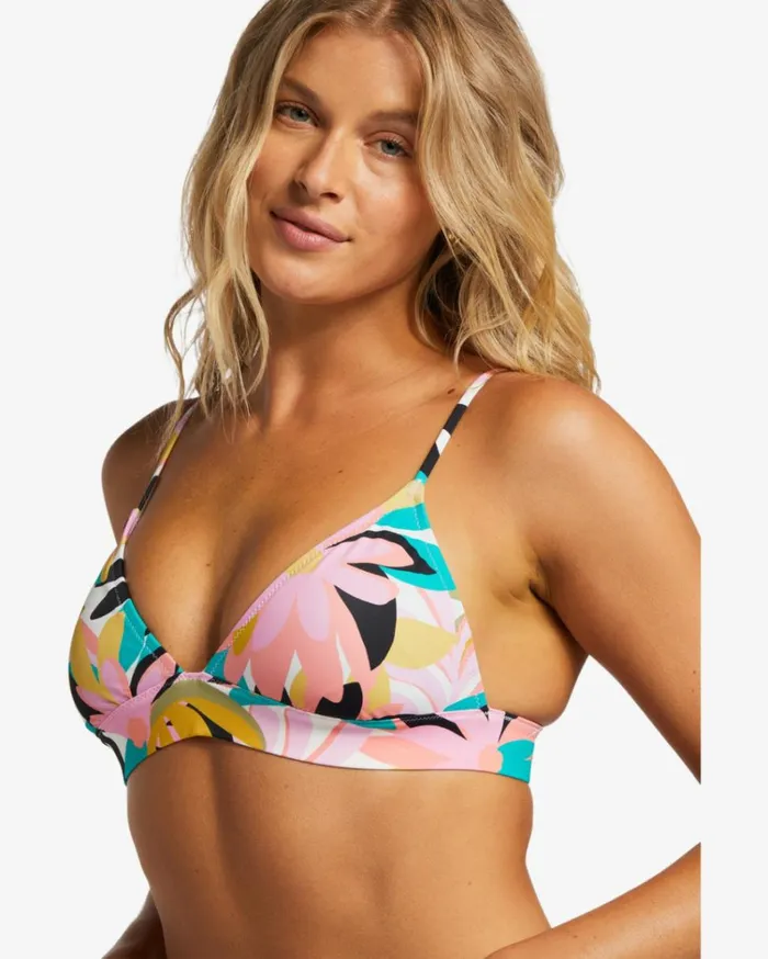 ADiv Banded Triangle Bikini Top Black Multi 3 Women Billabong Bikinis
