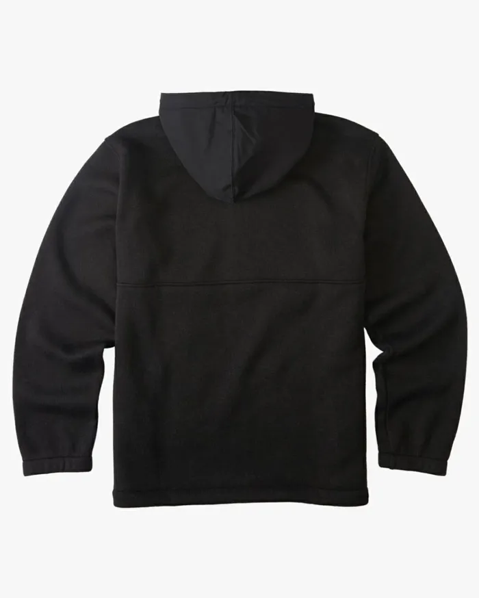 ADiv Boundary Hooded HalfZip Pullover Black Heather Men Billabong Hoodies and Fleece