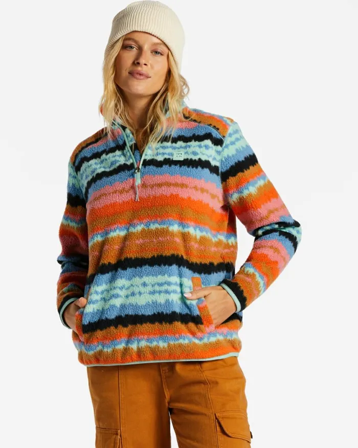 ADiv Boundary Mock 3 HalfZip Pullover Sweatshirt Shallow Sea Women Billabong Sweatshirts and Fleece