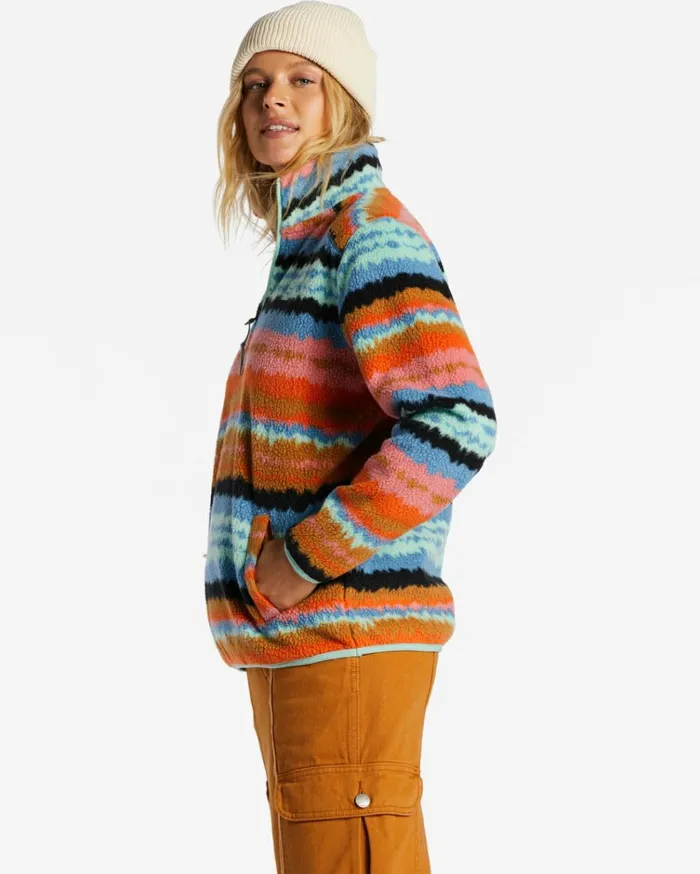 ADiv Boundary Mock 3 HalfZip Pullover Sweatshirt Shallow Sea Women Billabong Sweatshirts and Fleece