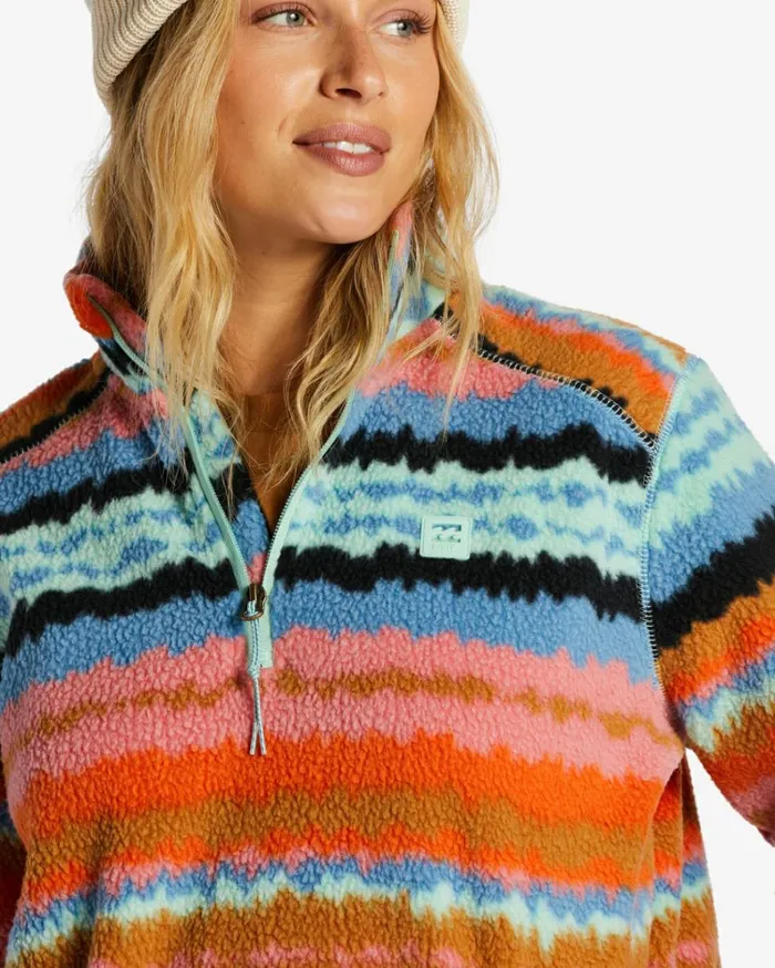ADiv Boundary Mock 3 HalfZip Pullover Sweatshirt Shallow Sea Women Billabong Sweatshirts and Fleece
