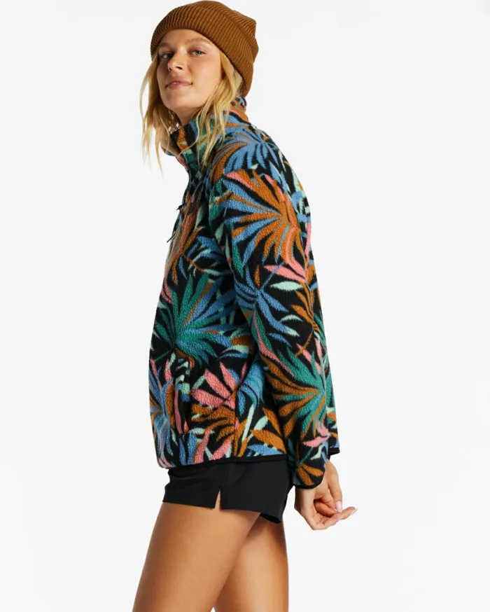 ADiv Boundary Mock 3 HalfZip Pullover Sweatshirt Stormy Blue Women Billabong Sweatshirts and Fleece