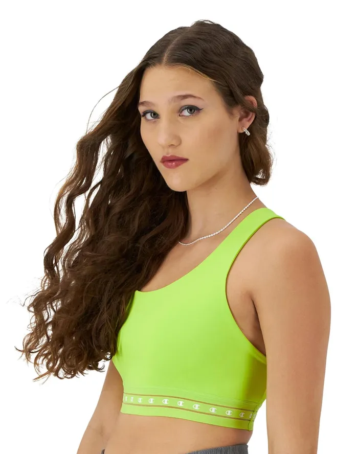 Absolute Sports Bra C Logo Limeade Women Champion Sports Bras and Bralettes
