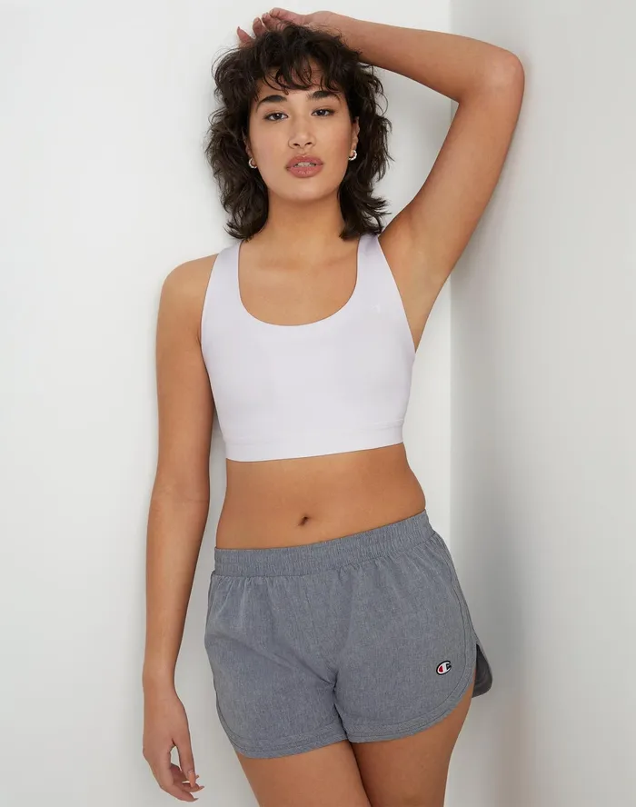 Absolute Strappy Sports Bra C Logo White Women Champion Sports Bras and Bralettes