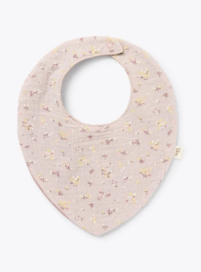 Accessories Baby 036 Il Gufo Organic Cotton Gauze And Upcycled Chenille Bib