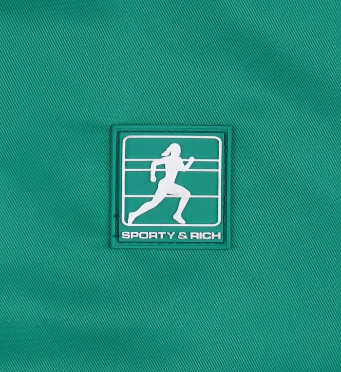 Activewear Women Sporty and Rich Running Woman Nylon Windbreaker 8211 Spring GreenWhite