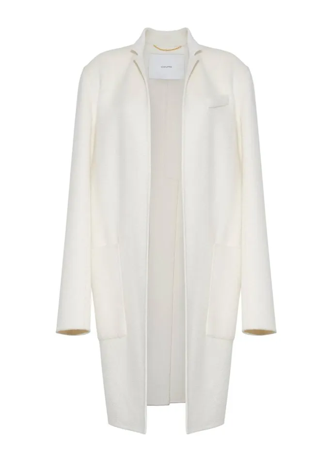 Adam Lippes Abrigo Gina De Cashmere Zibelina Marfil Womens Coats and Jackets