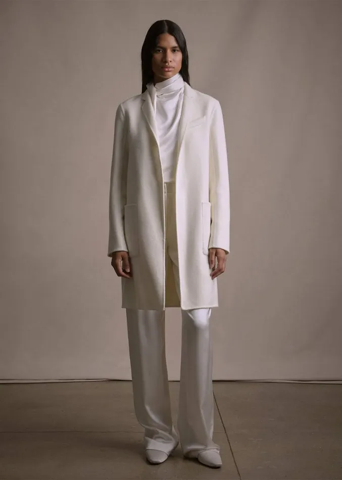 Adam Lippes Abrigo Gina De Cashmere Zibelina Marfil Womens Coats and Jackets