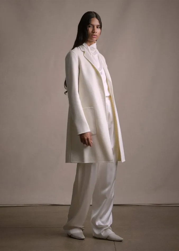 Adam Lippes Abrigo Gina De Cashmere Zibelina Marfil Womens Coats and Jackets