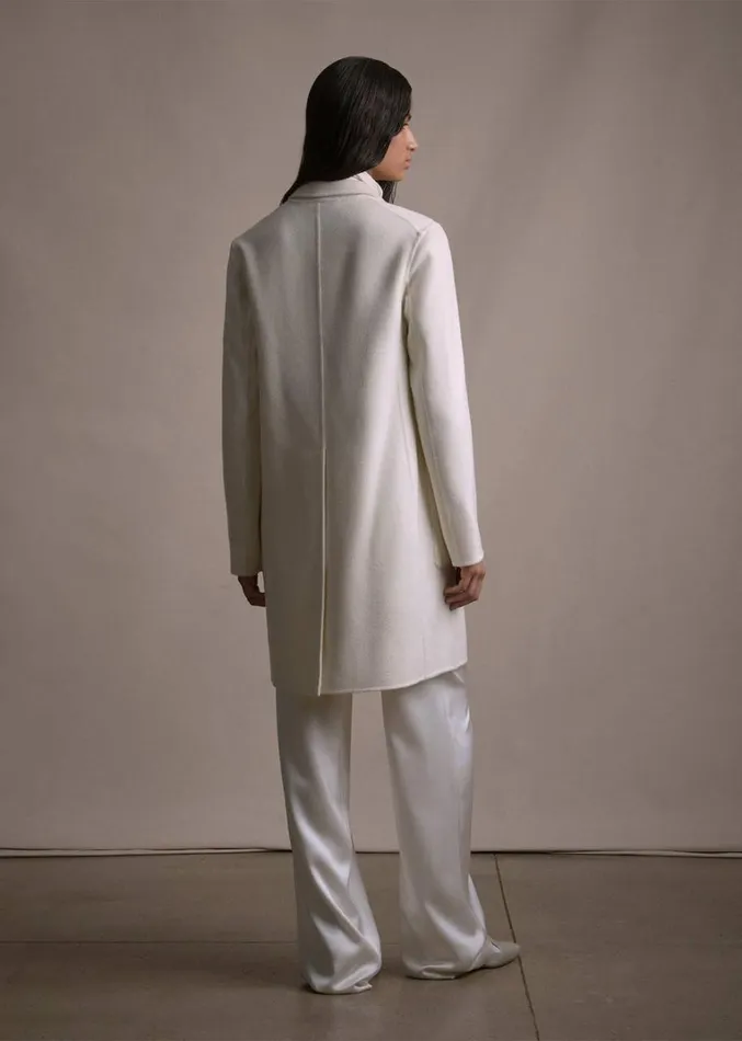 Adam Lippes Abrigo Gina De Cashmere Zibelina Marfil Womens Coats and Jackets