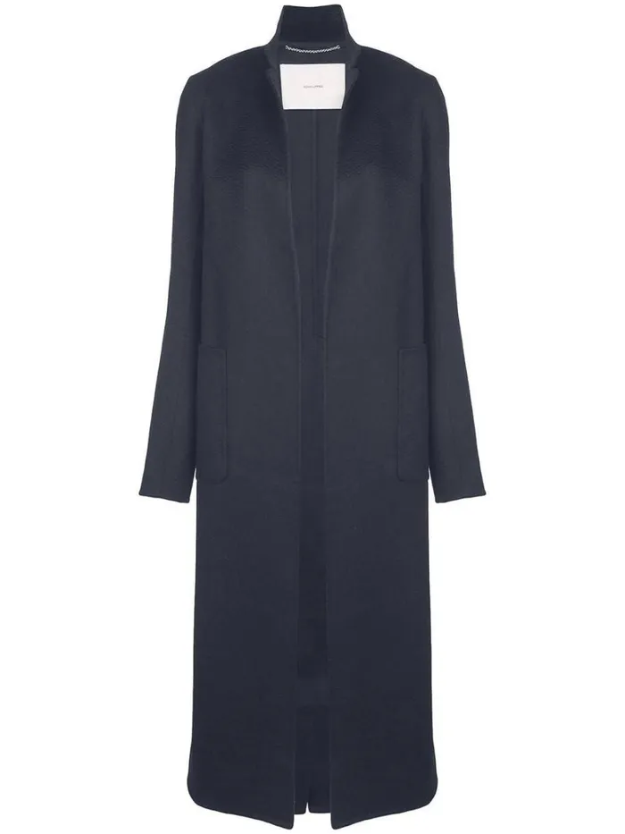 Adam Lippes Abrigo Vanessa De Cashmere Zibelina Armada Womens Coats and Jackets