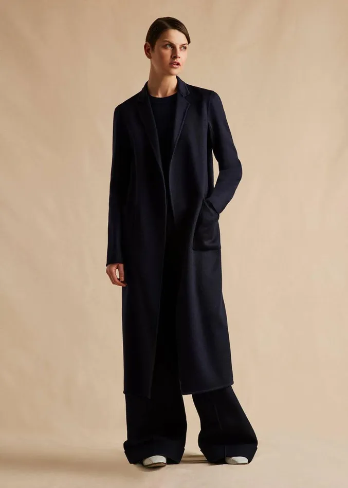 Adam Lippes Abrigo Vanessa De Cashmere Zibelina Armada Womens Coats and Jackets