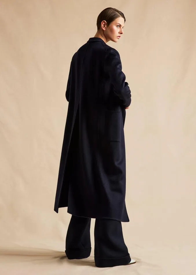 Adam Lippes Abrigo Vanessa De Cashmere Zibelina Armada Womens Coats and Jackets