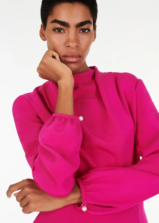 Adam Lippes Blythe Dress Magenta Womens Dresses