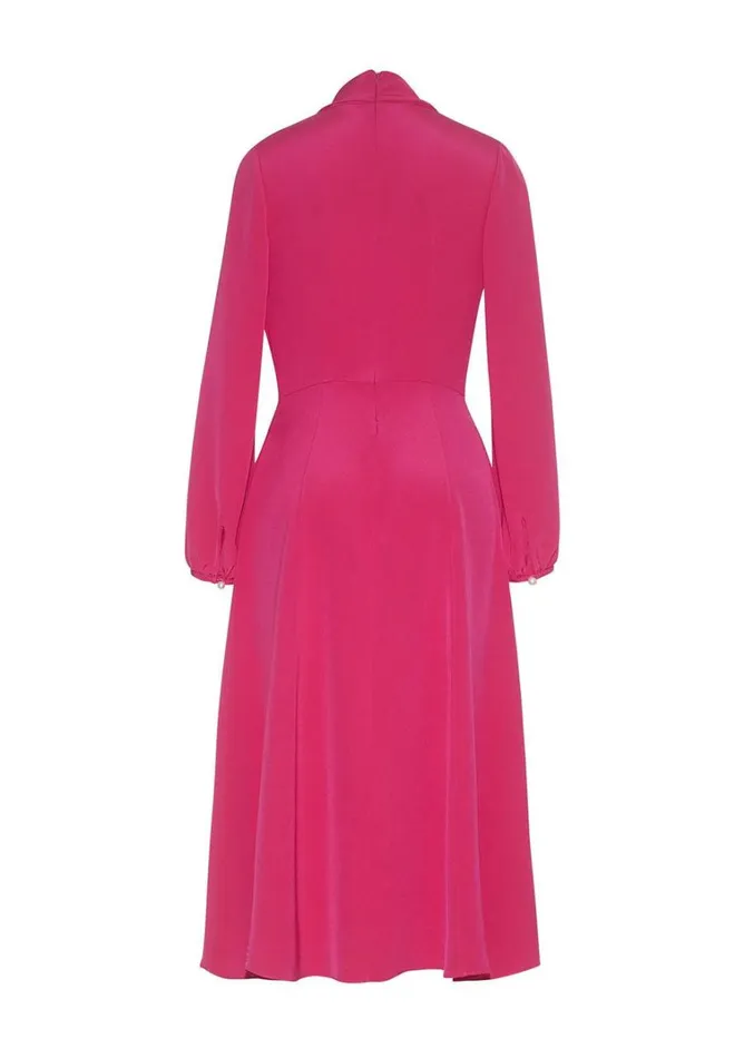 Adam Lippes Blythe Dress Magenta Womens Dresses