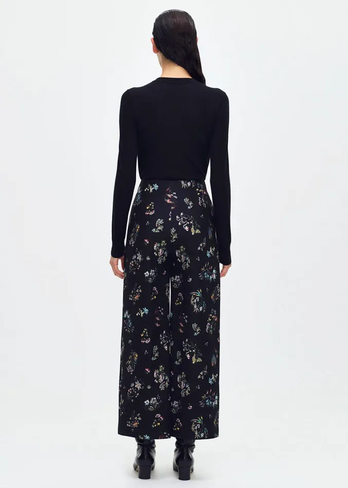 Adam Lippes Callen Pant Black Floral Womens Pants