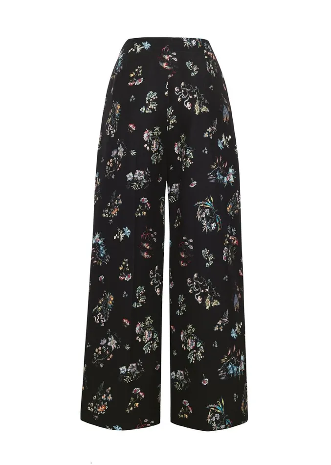 Adam Lippes Callen Pant Black Floral Womens Pants