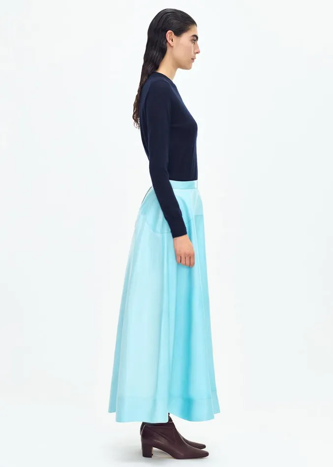 Adam Lippes Cody Skirt Aqua Womens Skirts