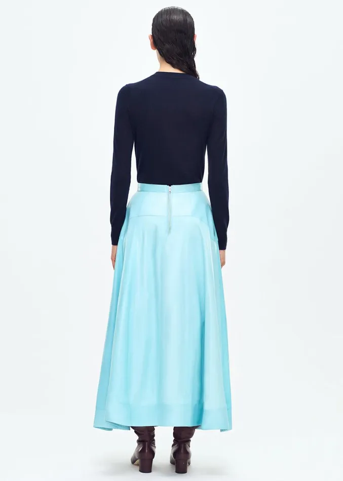 Adam Lippes Cody Skirt Aqua Womens Skirts