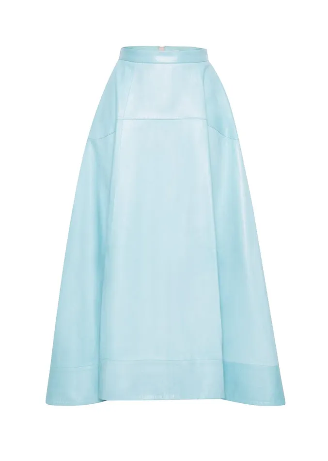 Adam Lippes Cody Skirt Aqua Womens Skirts