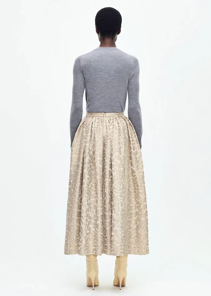 Adam Lippes Cosmina Skirt Pale Grey Multi Womens Skirts