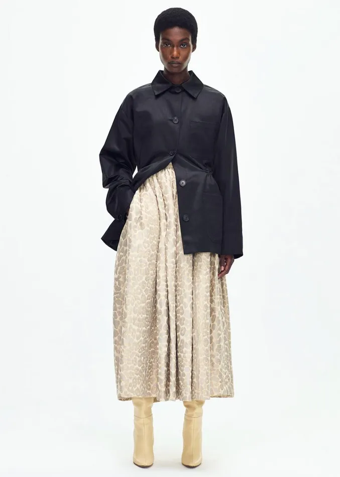 Adam Lippes Cosmina Skirt Pale Grey Multi Womens Skirts