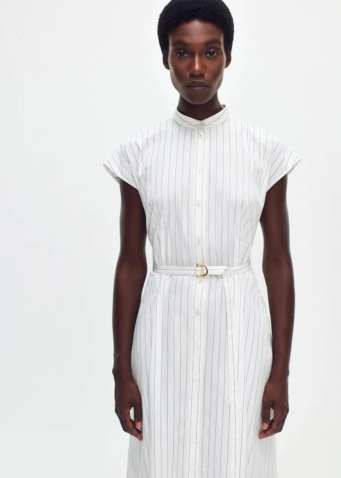 Adam Lippes Dejeuner Dress Whiteink Womens Dresses