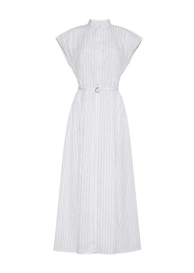 Adam Lippes Dejeuner Dress Whiteink Womens Dresses