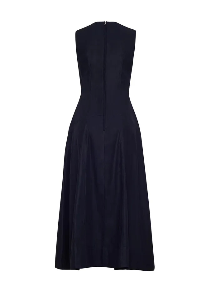 Adam Lippes Harlow Dress Navy Womens Dresses