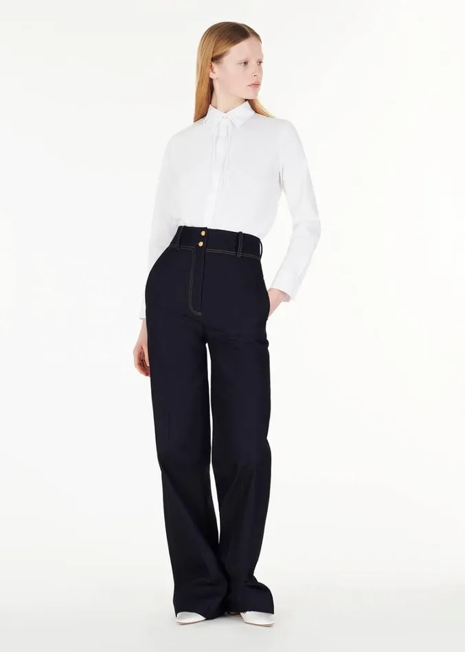 Adam Lippes Hugo Pant Indigo Womens Pants