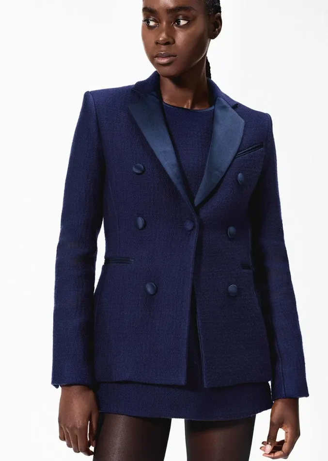 Adam Lippes Spencer Jacket Navy Womens Coats and Jackets