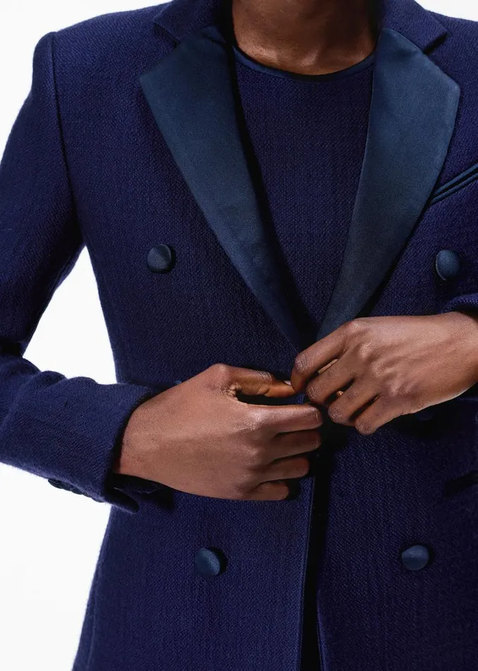 Adam Lippes Spencer Jacket Navy Womens Coats and Jackets