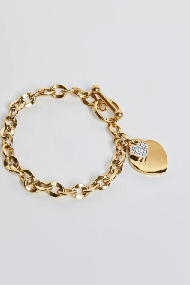 Akara Bracelet 8211 Heart Pendant Chain Bracelet In Gold Women Showpo Bracelets