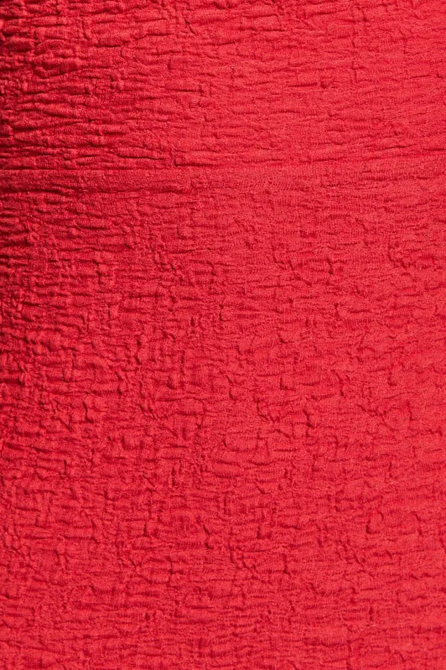 Alberta Maxi Dress Strapless Bust Detail Textured Dress In Red Women Showpo Dresses