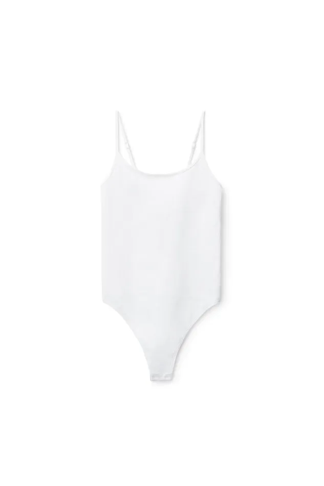 Alexander Wang Bodywear Cami Bodysuit In Ribbed Knit