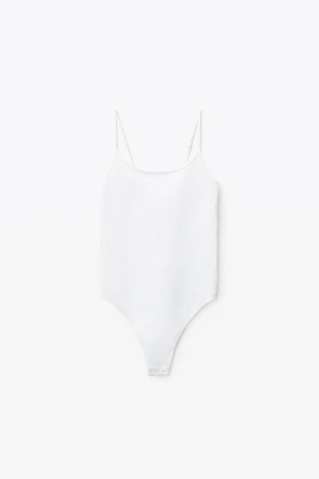 Alexander Wang Bodywear Cami Bodysuit In Ribbed Knit
