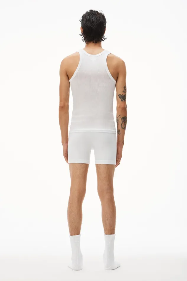 Alexander Wang Bodywear Ribbed Cotton Racerback Tank Top