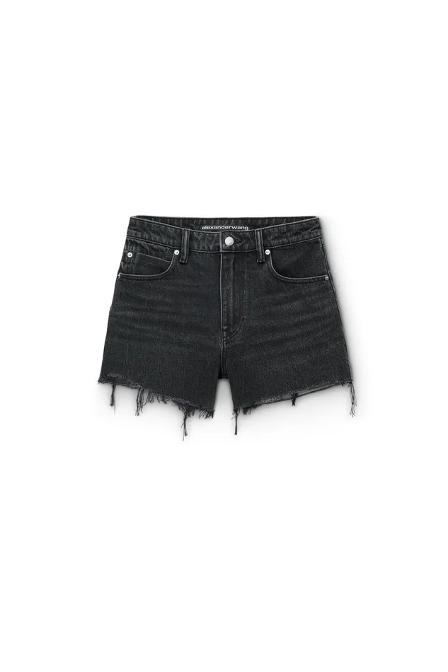 Alexander Wang Denim Bite High Rise Denim Short With Logo Pocket 8211 Women