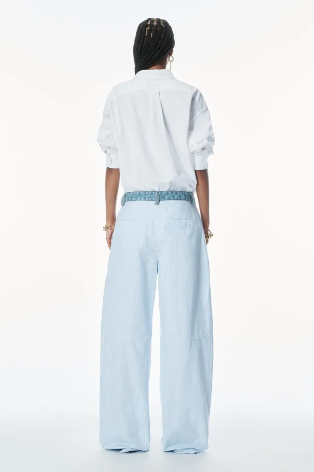 Alexander Wang Pants Cotton Oxford Pants With Denim Waistband 8211 Women