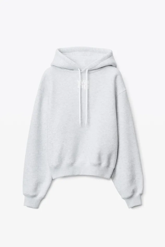 Alexander Wang Sweatshirts Puff Logo Hoodie In Structured Terry 8211 Women