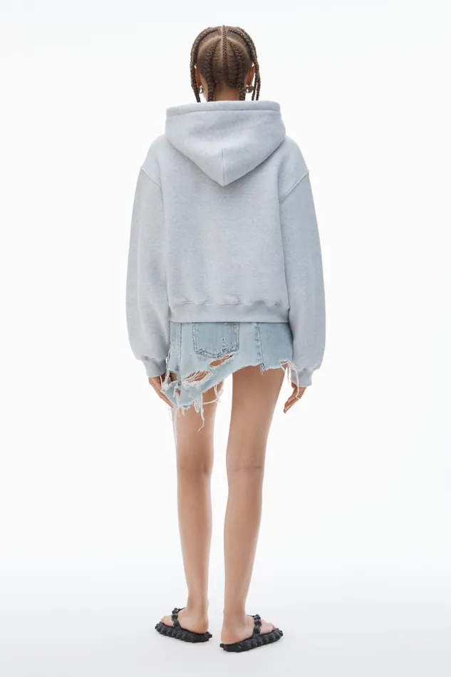 Alexander Wang Sweatshirts Puff Logo Hoodie In Structured Terry 8211 Women