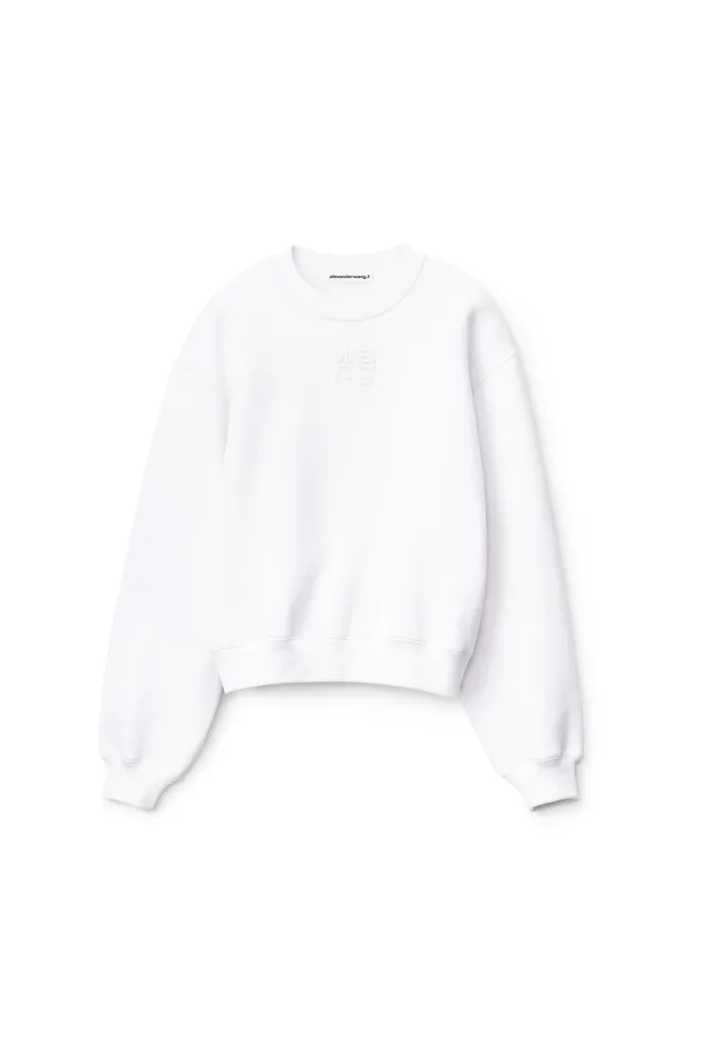 Alexander Wang Sweatshirts Puff Logo Sweatshirt In Structured Terry 8211 Women