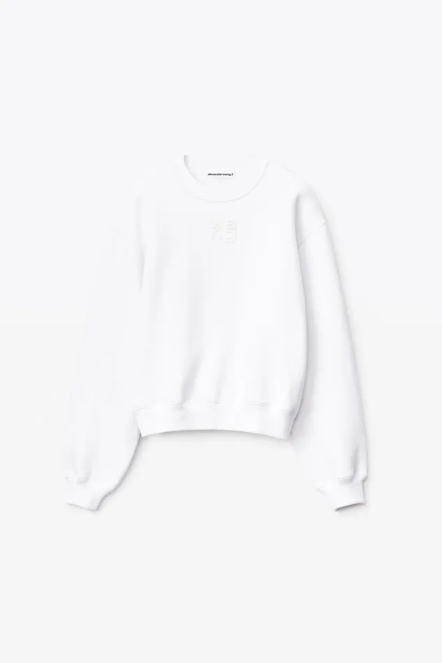 Alexander Wang Sweatshirts Puff Logo Sweatshirt In Structured Terry 8211 Women