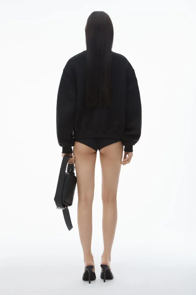 Alexander Wang Sweatshirts Puff Logo Sweatshirt In Structured Terry 8211 Women