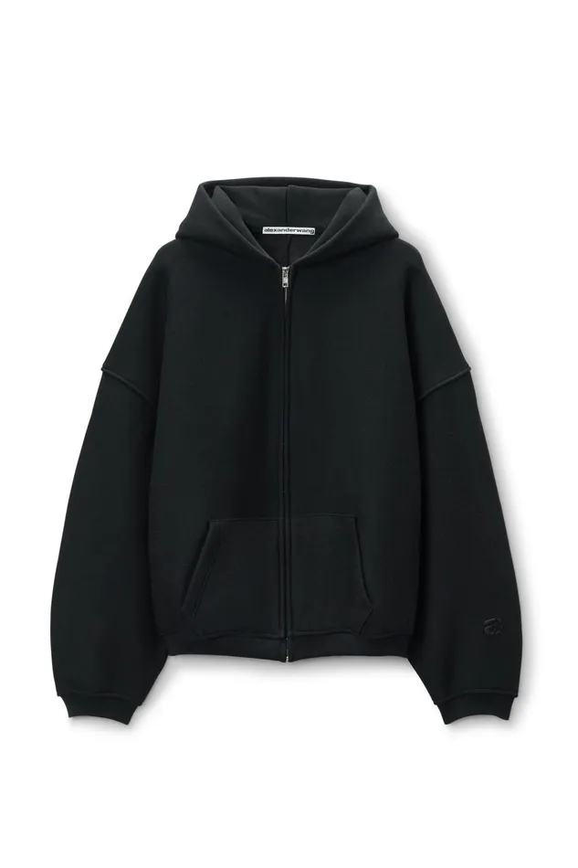 Alexander Wang Sweatshirts Star Zip Up Hoodie In Dense Fleece 8211 Men