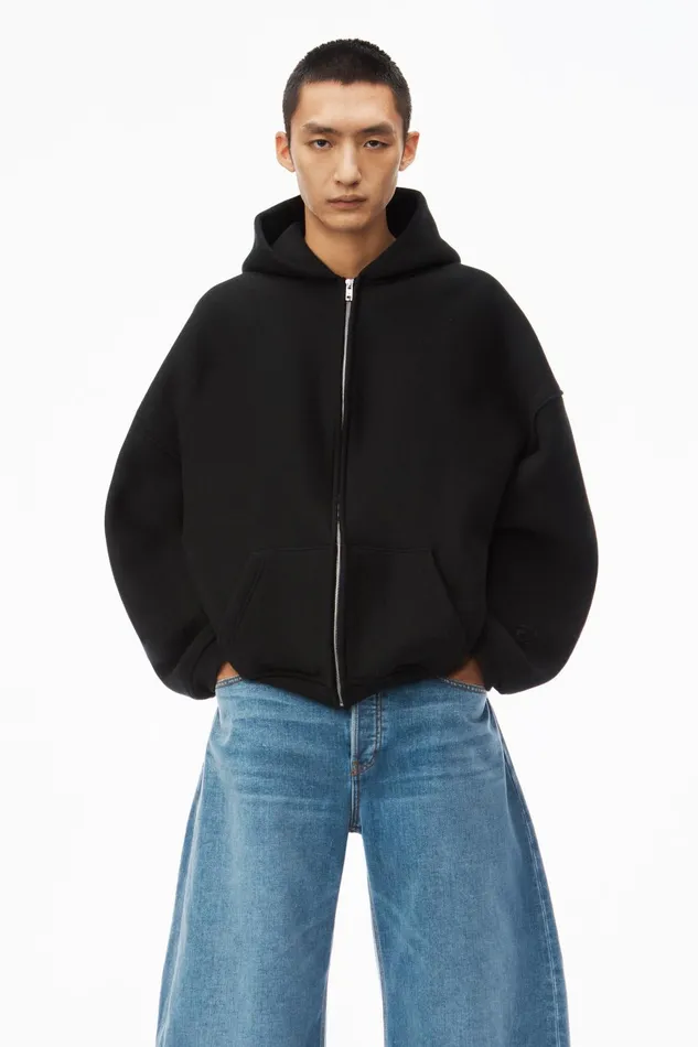 Alexander Wang Sweatshirts Star Zip Up Hoodie In Dense Fleece 8211 Men