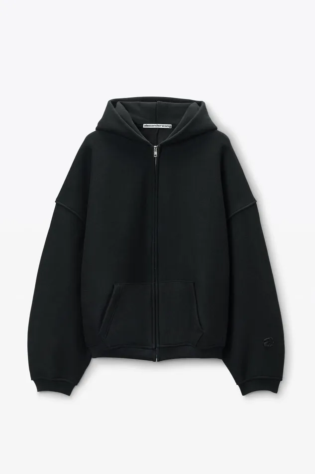 Alexander Wang Sweatshirts Star Zip Up Hoodie In Dense Fleece 8211 Men